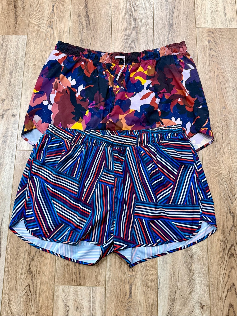 Old Navy Multicolor Athletic Shorts - Floral & Striped Prints